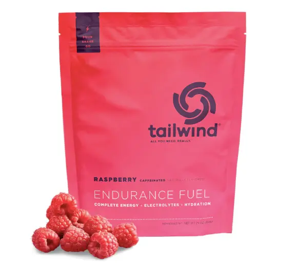 Tailwind Nutrition Endurance Fuel, Caffeine Drink Powder Mix with Electrolytes, Non-GMO, Free of Soy, Dairy, and Gluten, Vegan Friendly, Raspberry Buzz, 30 Servings